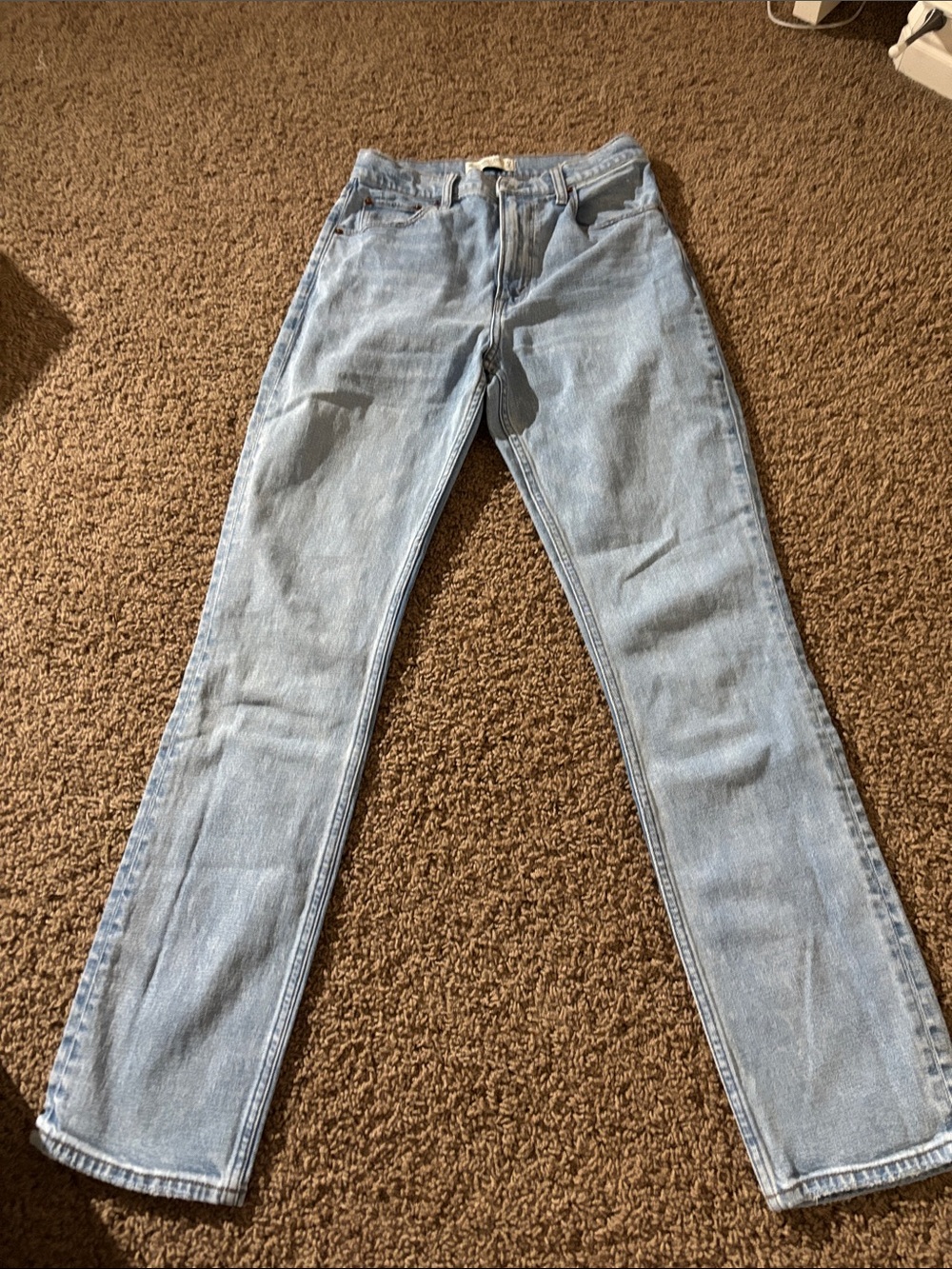 Abercrombie & Fitch Light Blue Straight Leg Jeans